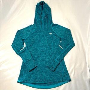 Turquoise New Balance Hooded Athletic Long Sleeve